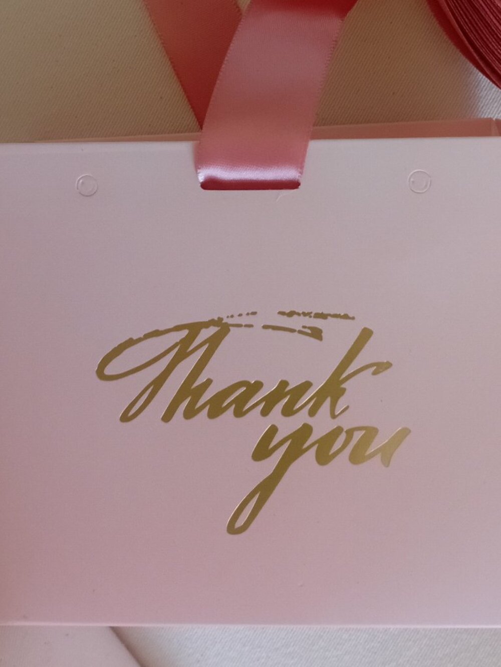 Pink & Gold Thank You Gift Boxes 30 Count NEW In Pkg